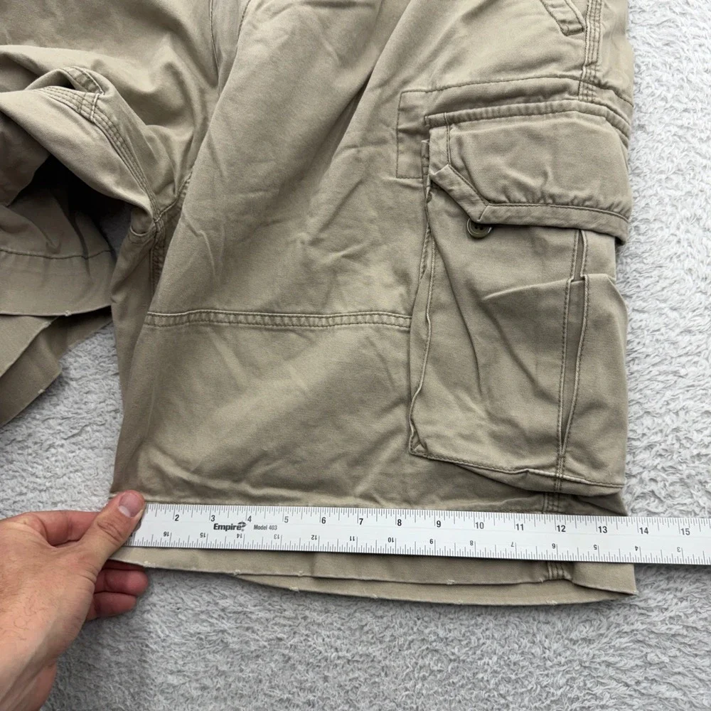 Polo Ralph Lauren Mens Khaki Tan Cotton Cargo Shorts Size 42 Classic Fit
